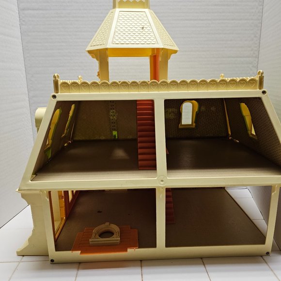 Vintage Mattel 1980 80's Dollhouse Doll House Flaws Parts Or Orange Green Yellow
